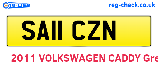 SA11CZN are the vehicle registration plates.