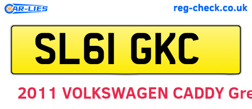 SL61GKC are the vehicle registration plates.