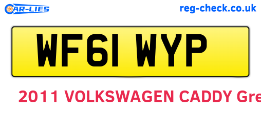 WF61WYP are the vehicle registration plates.