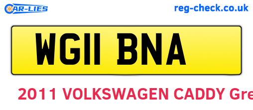 WG11BNA are the vehicle registration plates.