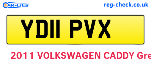 YD11PVX are the vehicle registration plates.