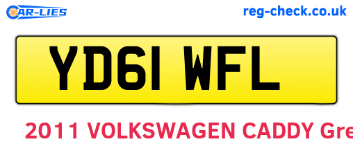 YD61WFL are the vehicle registration plates.