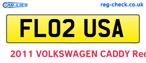 FL02USA are the vehicle registration plates.