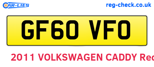GF60VFO are the vehicle registration plates.