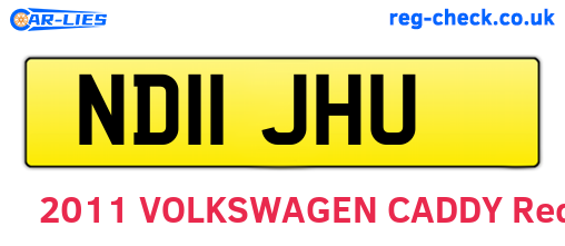 ND11JHU are the vehicle registration plates.