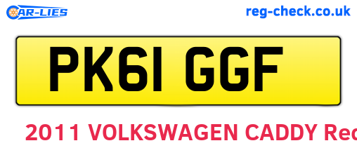 PK61GGF are the vehicle registration plates.