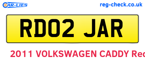 RD02JAR are the vehicle registration plates.