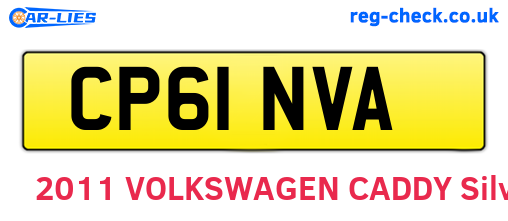 CP61NVA are the vehicle registration plates.