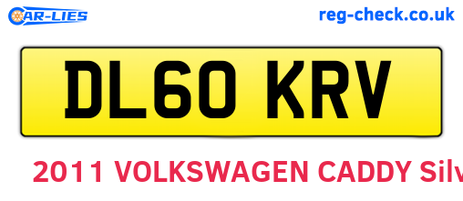 DL60KRV are the vehicle registration plates.