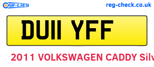DU11YFF are the vehicle registration plates.