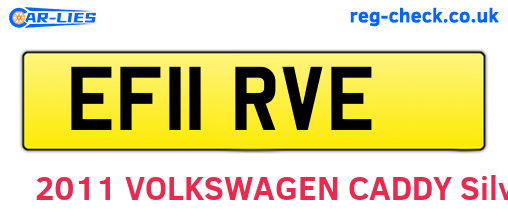 EF11RVE are the vehicle registration plates.