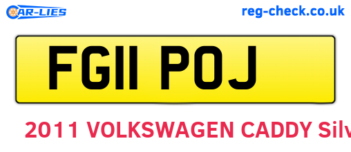 FG11POJ are the vehicle registration plates.