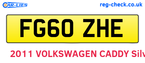 FG60ZHE are the vehicle registration plates.