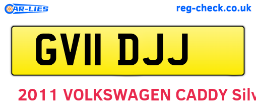 GV11DJJ are the vehicle registration plates.