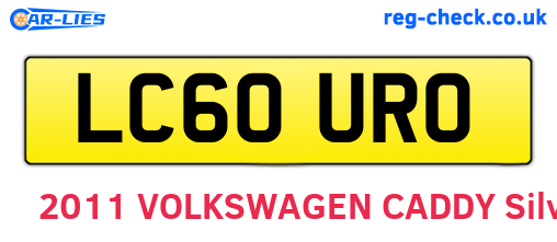 LC60URO are the vehicle registration plates.