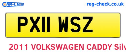 PX11WSZ are the vehicle registration plates.