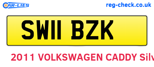 SW11BZK are the vehicle registration plates.