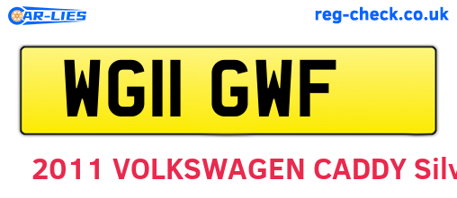 WG11GWF are the vehicle registration plates.