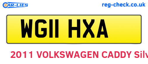 WG11HXA are the vehicle registration plates.