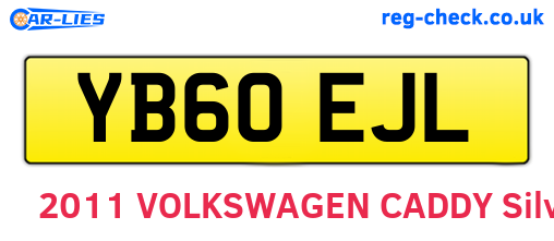 YB60EJL are the vehicle registration plates.