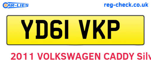 YD61VKP are the vehicle registration plates.