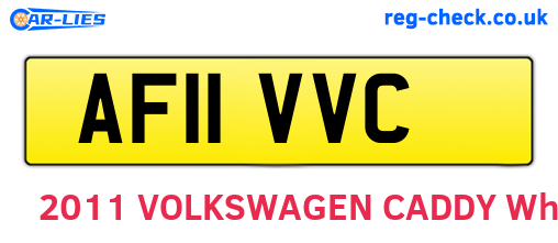AF11VVC are the vehicle registration plates.