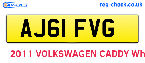 AJ61FVG are the vehicle registration plates.