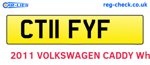 CT11FYF are the vehicle registration plates.