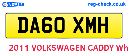 DA60XMH are the vehicle registration plates.