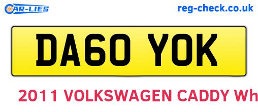 DA60YOK are the vehicle registration plates.