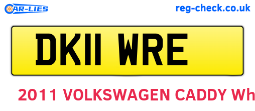 DK11WRE are the vehicle registration plates.