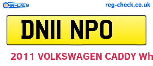 DN11NPO are the vehicle registration plates.