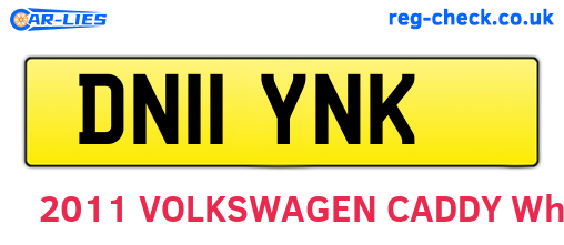 DN11YNK are the vehicle registration plates.