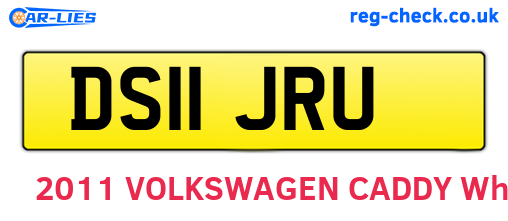 DS11JRU are the vehicle registration plates.