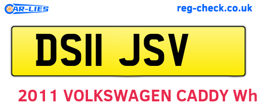 DS11JSV are the vehicle registration plates.