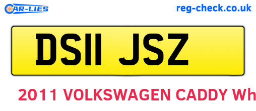 DS11JSZ are the vehicle registration plates.