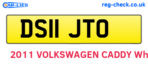 DS11JTO are the vehicle registration plates.