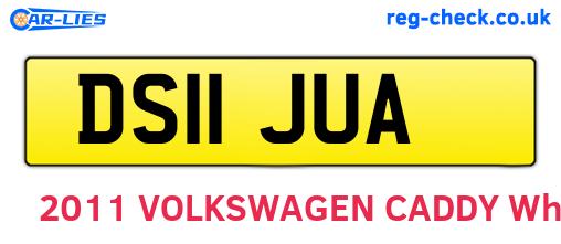 DS11JUA are the vehicle registration plates.