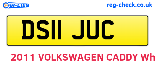 DS11JUC are the vehicle registration plates.