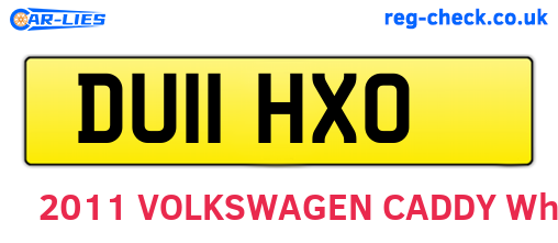 DU11HXO are the vehicle registration plates.
