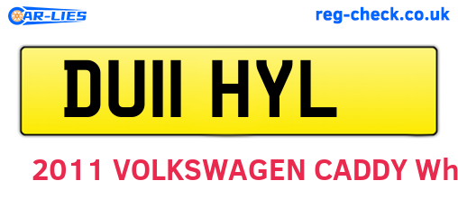 DU11HYL are the vehicle registration plates.