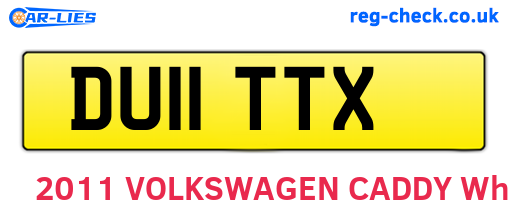 DU11TTX are the vehicle registration plates.
