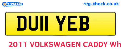 DU11YEB are the vehicle registration plates.