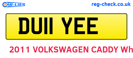 DU11YEE are the vehicle registration plates.