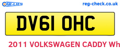 DV61OHC are the vehicle registration plates.