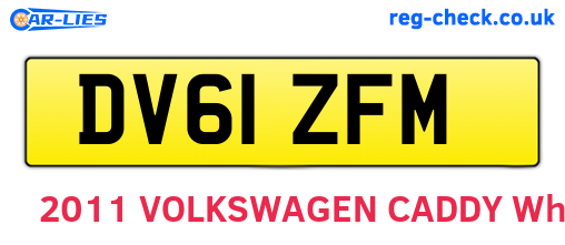 DV61ZFM are the vehicle registration plates.