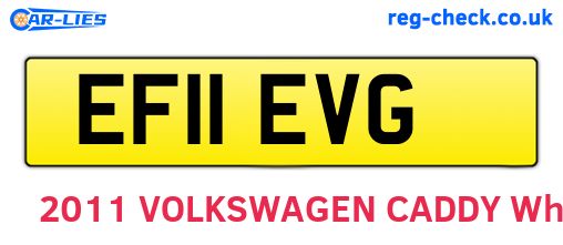 EF11EVG are the vehicle registration plates.