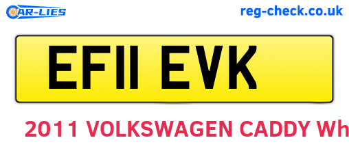 EF11EVK are the vehicle registration plates.