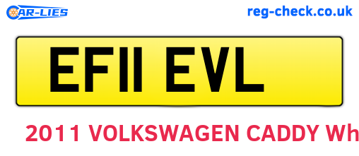 EF11EVL are the vehicle registration plates.