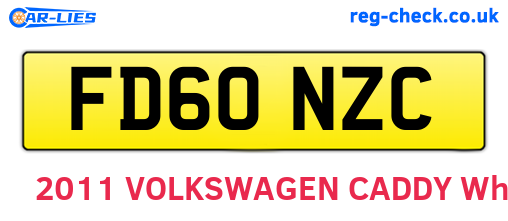 FD60NZC are the vehicle registration plates.